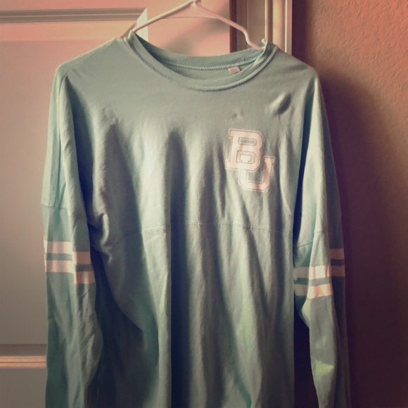 Green BU long sleeve tee - Picture 1 of 2